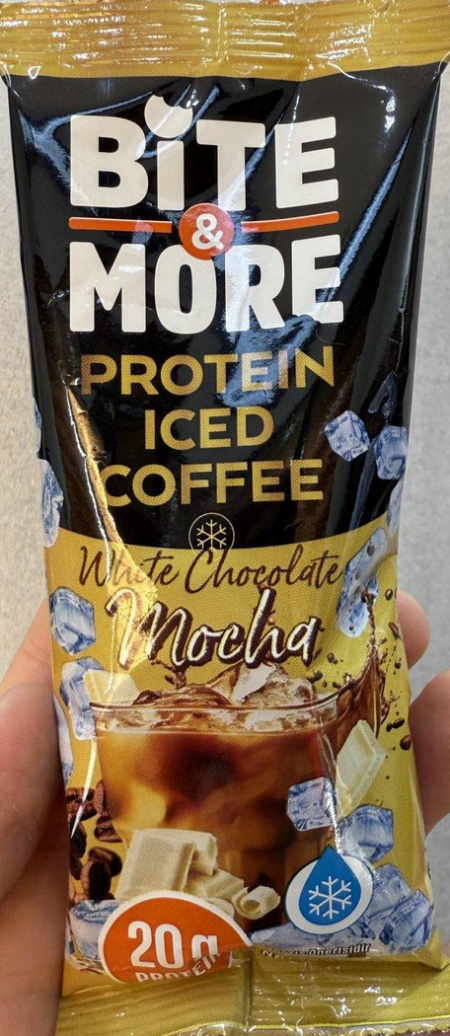 قهوة بروتين موكا شوكولاته بيضاء protein iced coffee وزنه 33غرام