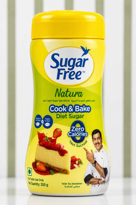 بديل السكر الصحي مُحلي ( Sugar Free) خالي السعرات الحرارية وزنها 220 غم