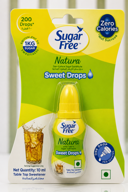قطرات التحلية الخالية من السعرات الحرارية "شوجر فري ناتورا" (Sugar Free Natura Sweet Drops) 10مل 200 قطرة
