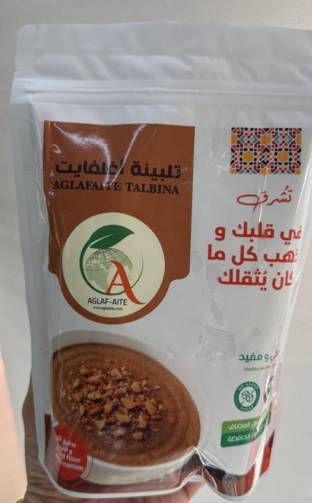 التلبينة النبوية شعير مع دقيق اللوز والقرفة وزنها 250 غرام