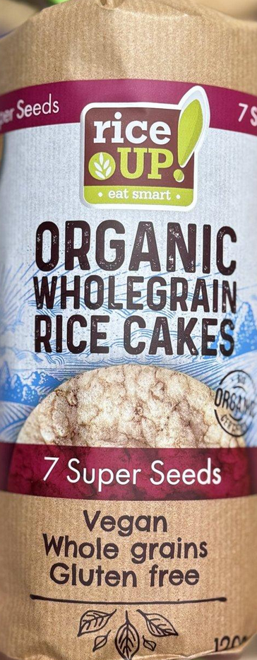 رايس كيك عضوي organic مع سبع أنواع من الحبوب الكاملة الدايت وزنه 120 غرام