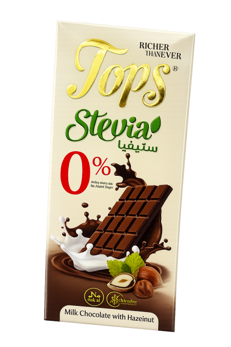شوكولاتة Tops بحشوة البندق الدايت وزنه 60 غرام