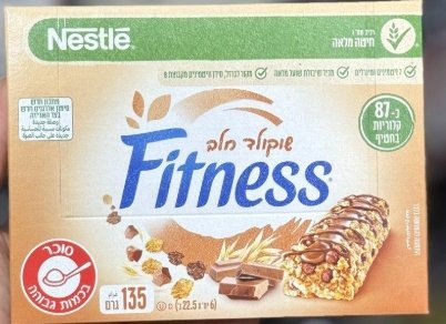 بارات الشوفان fitness مع رقائق الشوكولاتة الحليب فيه 6 بارات