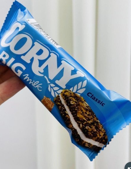 كورني الشوفان بالعسل محشي بالكريمة وزنه ٤٠ غرام🍫🍯