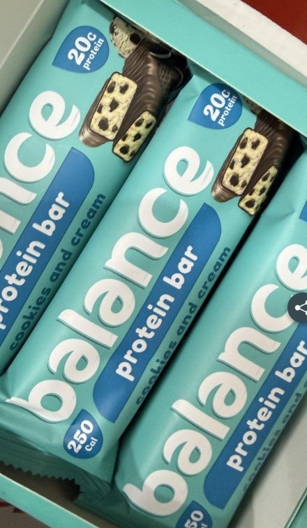 بروتين بار Balance بنكهة الاوريو الكوكيز والكريمة (Cookies and Cream) وزنه 70 غرام