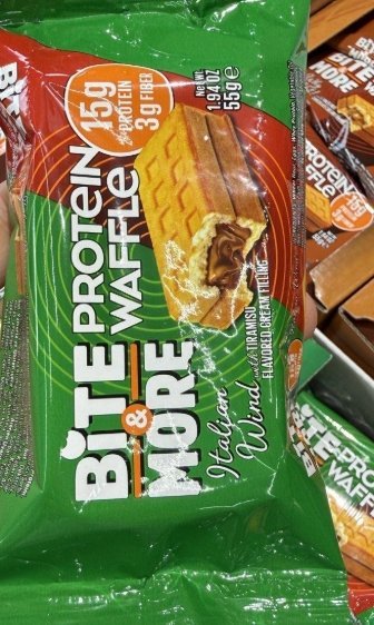 وافل عالي البروتين بحشوة التيراميسو (Bite & More Protein Waffle) وزنه 55 غرام