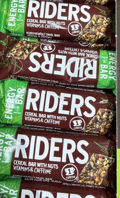 لوح طاقة Riders بنكهة الإسبريسو والمكسرات مع الفيتامينات وزنه 40 غرام