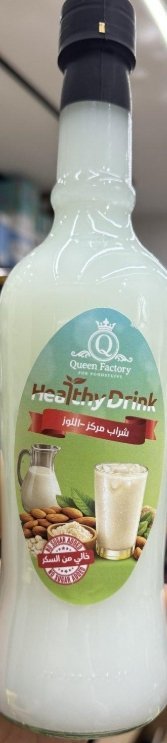 شراب مركز بطعم اللوز خالي من السكر وخالي من السعرات الحرارية وزنها 1 لتر