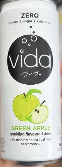 مشروب غازي vida فيدا بنكهة التفاح الاخضر دايت صفر سكر وصفر سعرات وزنها 325غرام❤️