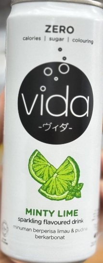 مشروب غازي vida فيدا بنكهة ليمون ونعنع دايت صفر سكر وصفر سعرات وزنها 325غرام❤️